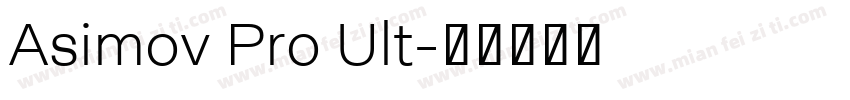 Asimov Pro Ult字体转换